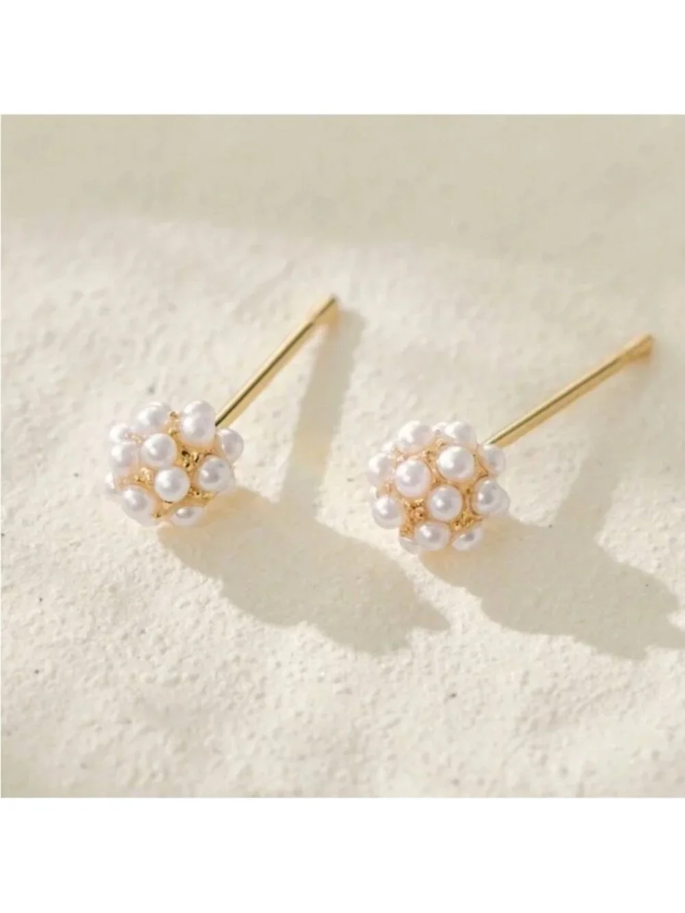 New! Gold Petite Pearl Micro Post Earrings (3033) NWOT